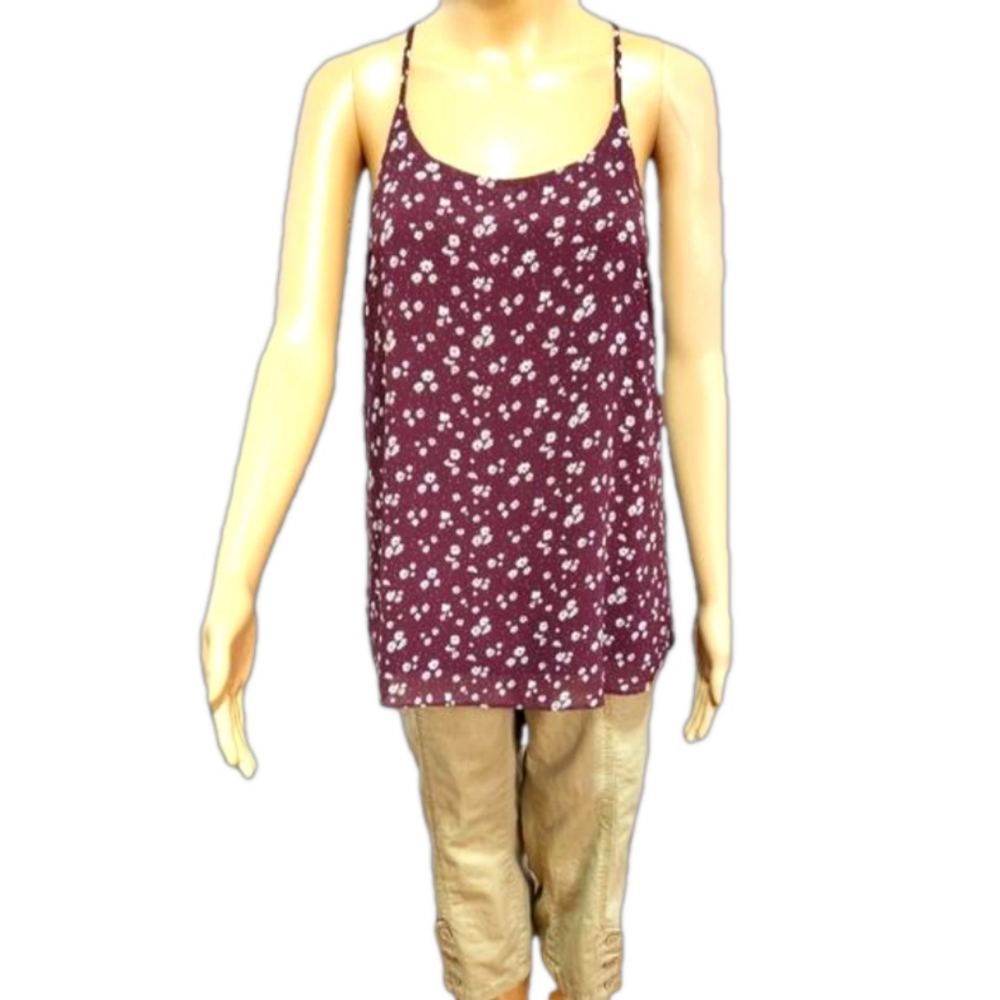 Floral Burgundy Women's Top